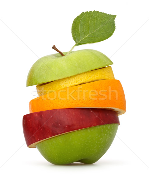 Fruits fraîches alimentaire pomme orange groupe [[stock_photo]] © mblach