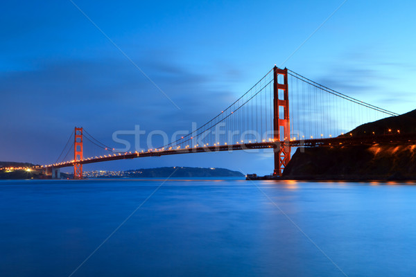 Golden gate Golden Gate Bridge San Francisco tramonto mare Ocean Foto d'archivio © mblach