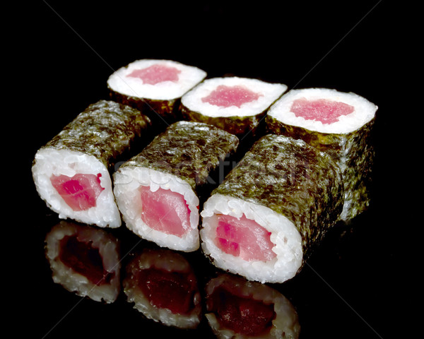 Foto d'archivio: Sushi · nero · cena · colore · asian