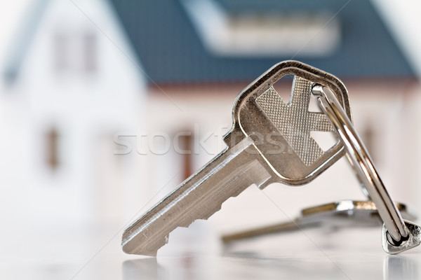 Schlüssel Haus Bau home Finanzierung Architektur Stock foto © mblach