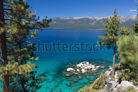 See Ansicht Nevada Berge Wasser Schnee Stock foto © mblach