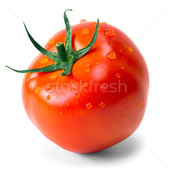 Tomates gotas de água branco comida fundo verde Foto stock © mblach