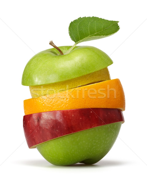 Fruits fraîches alimentaire pomme orange groupe [[stock_photo]] © mblach