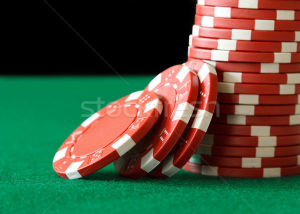 Poker chips tavola sfondo divertimento rosso poker Foto d'archivio © mblach