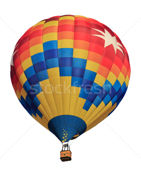 Foto stock: Balão · de · ar · quente · isolado · branco · esportes · diversão · cor