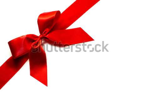 Red ribbon and bow Stock photo © mblach