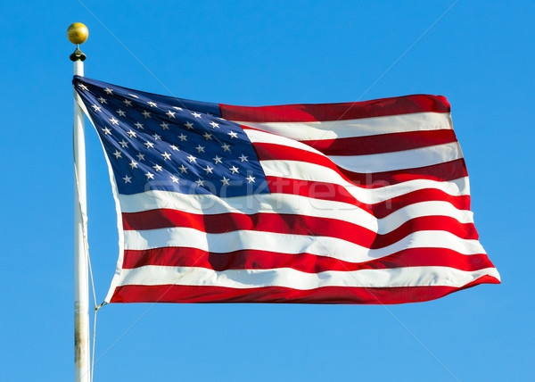 Bandiera americana cielo blu cielo stelle bandiera bianco Foto d'archivio © mblach