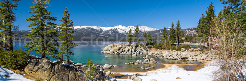 See Ansicht Nevada Berge Wasser Schnee Stock foto © mblach