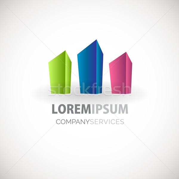 Abstract vierkante logo icon cijfer vector Stockfoto © mcherevan