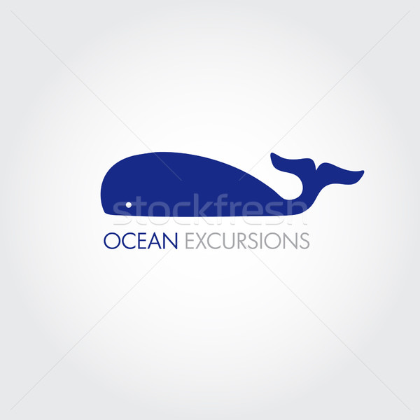 Vector image of a big whale. Whale logo for your buisiness Stock photo © mcherevan