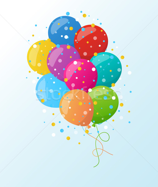 Holiday banners with colorful balloons. Vector. Stock photo © mcherevan