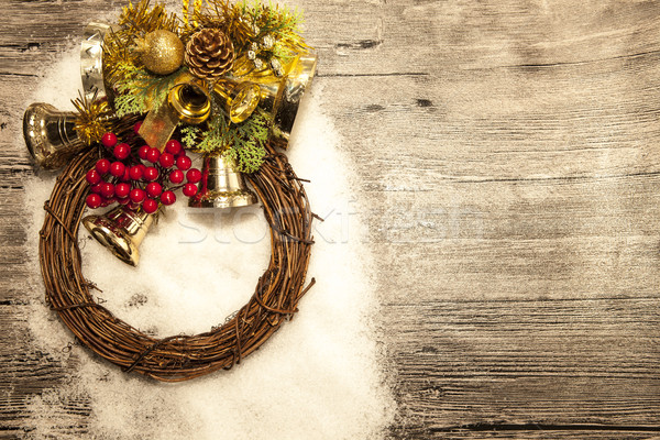 Stockfoto: Goud · christmas · star · houten