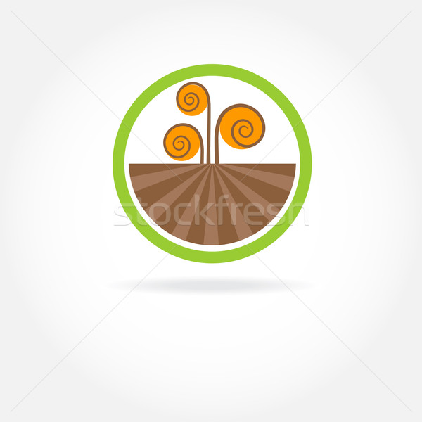 Green healthy nature agricultural logo. Stock photo © mcherevan