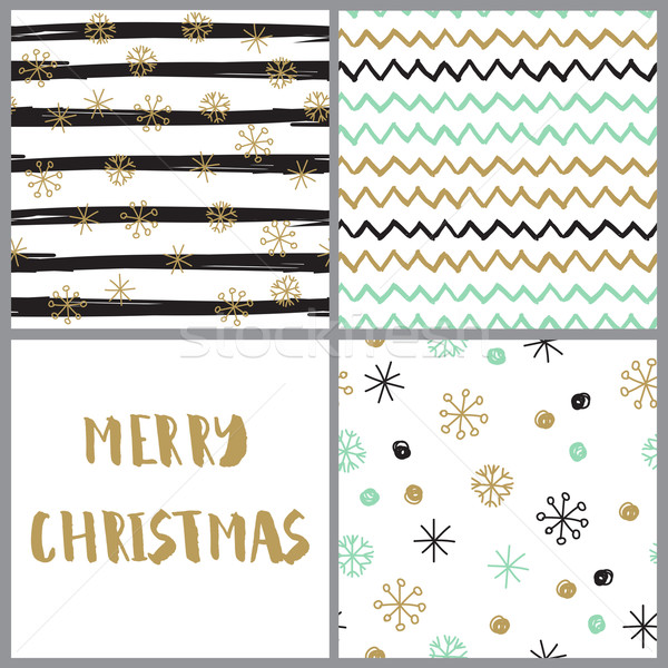 Ingesteld christmas kaarten pastel kleuren Stockfoto © mcherevan