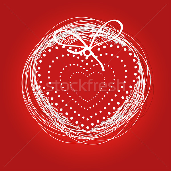 Holiday Card. Heart from paper Valentines day.  Look through my portfolio to find more images of the Stock photo © mcherevan