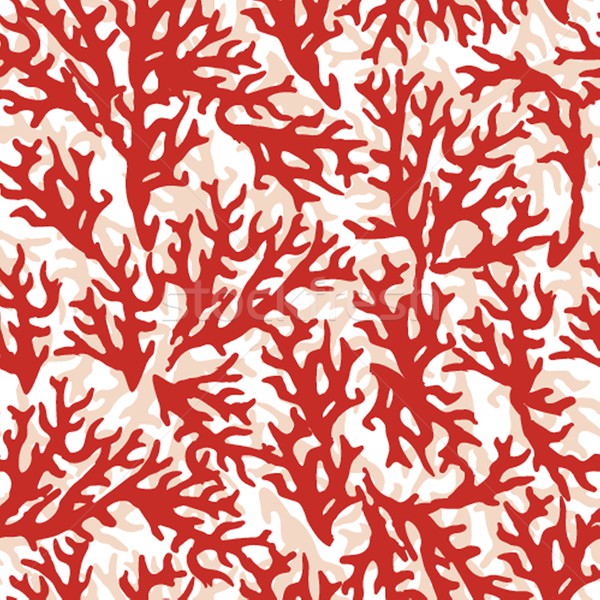 ストックフォト: ベクトル · 赤 · サンゴ · 良い · 繊維