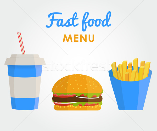 Fast food concept banner Stock photo © mcherevan