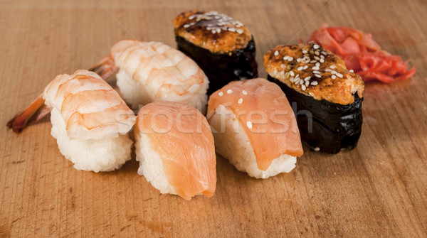 Fresche japanese sushi set Foto d'archivio © mcherevan