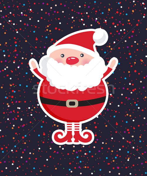 Drăguţ Mos Craciun Intuneric Crăciun Ornament Confeti Ilustratie Vectoriala C Maria Cherevan Mcherevan 6205610 Stockfresh