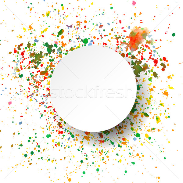 Abstrakten künstlerischen Wasserfarbe splash Vektor mehrfarbig Stock foto © mcherevan