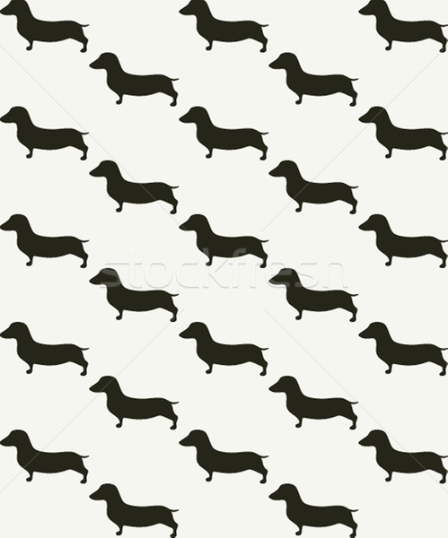 Cute little dogs scotch terriers silhouette seamless. Stock photo © mcherevan