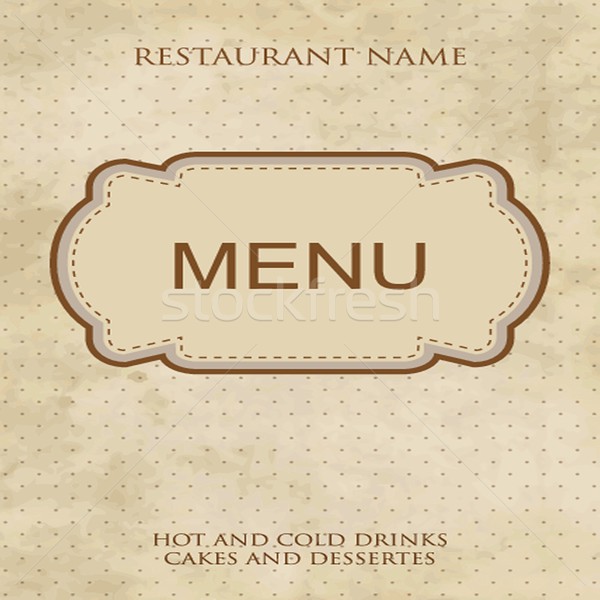 Restauracji Kafejka menu projektu vintage stylu Zdjęcia stock © mcherevan