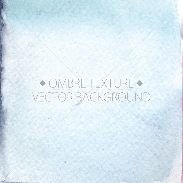 Hand Drawn Ombre Texture Watercolor Painted Light Blue Background