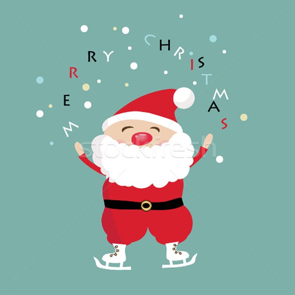 Christmas card with Santa Klaus Stock photo © mcherevan