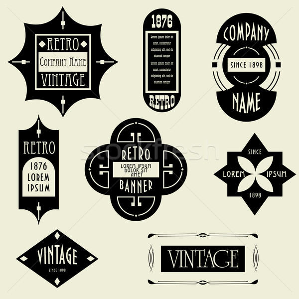 Vintage Design Elements. Labels In Retro And Vintage Style Isolated On Background. Vector Illustrati Stock photo © mcherevan