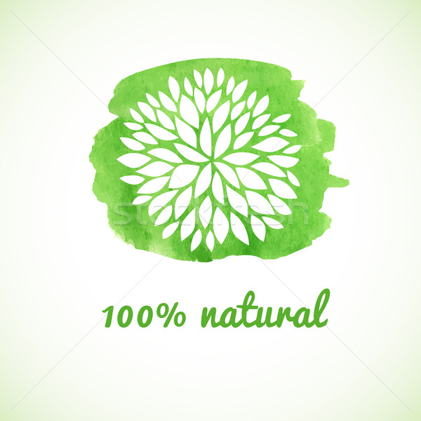 Stockfoto: 100 · natuurlijke · vector · banner · ontwerp