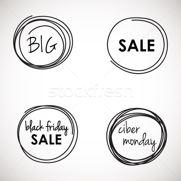 Black friday venda banners conjunto abstrato grunge Foto stock © mcherevan