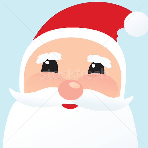 Christmas card with Santa Klaus face Stock photo © mcherevan