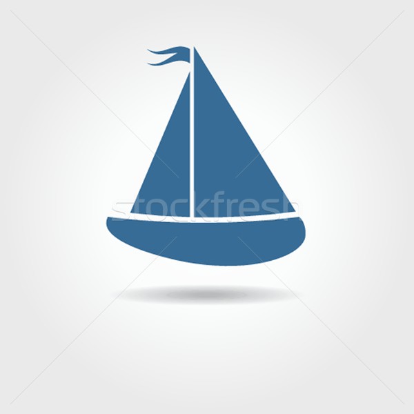 łodzi ikona plaży projektu tle sztuki Zdjęcia stock © mcherevan