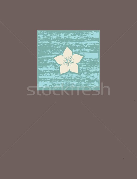 Vintage kaart bloemen wenskaart papier Stockfoto © mcherevan