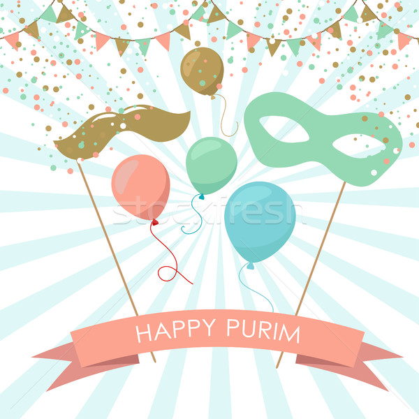 Purim holiday card or banner design.  Stock photo © mcherevan