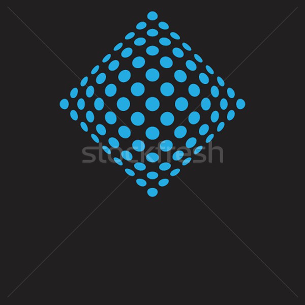 Néon lumières design graphique résumé design bleu Photo stock © mcherevan