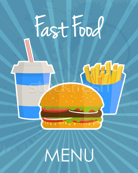 Fast food concept banner Stock photo © mcherevan