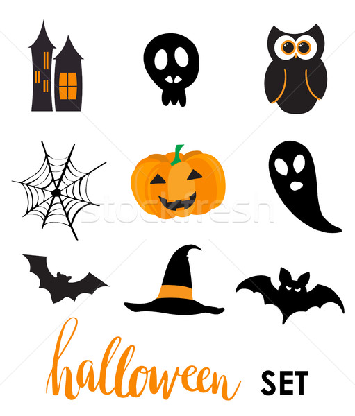 Collection of halloween stickers for your design Stock photo © mcherevan