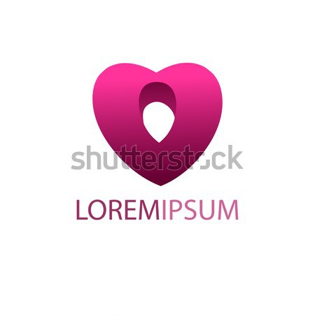 Herz Logo Design Vorlage Rosa Loch Innerhalb Vektor Grafiken C Maria Cherevan Mcherevan Stockfresh