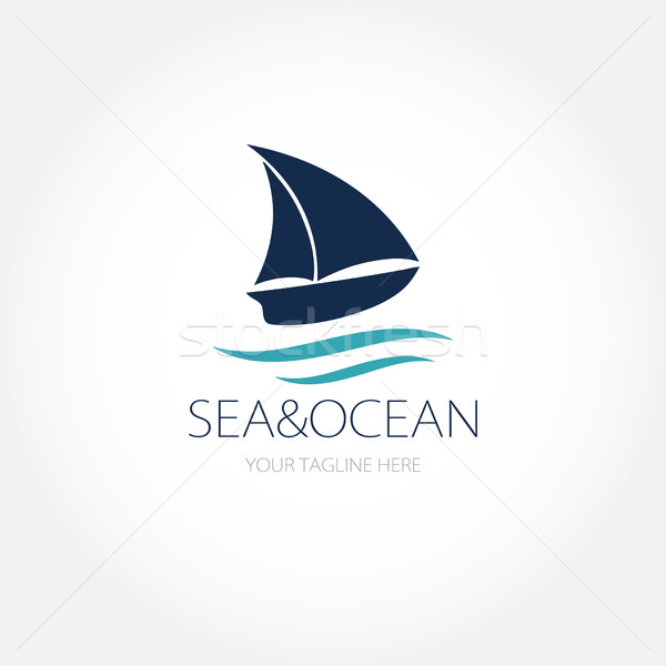 Océan navire mer bateau vecteur logo [[stock_photo]] © mcherevan