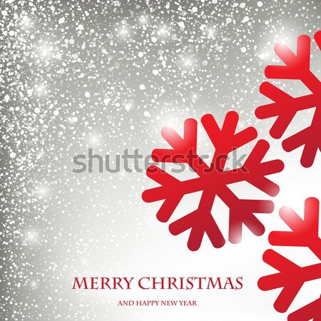 Vacances carte de vœux résumé Noël flocons de neige lieu Photo stock © mcherevan