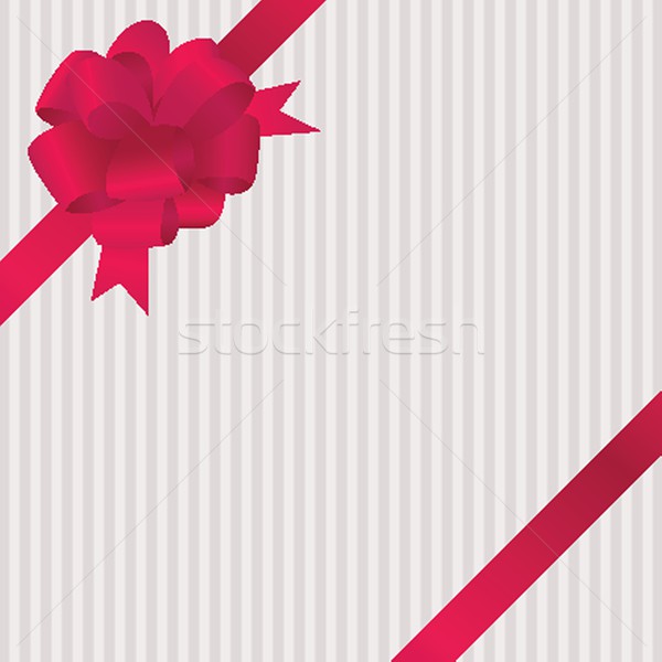 Shiny red satin ribbon on white background Stock photo © mcherevan