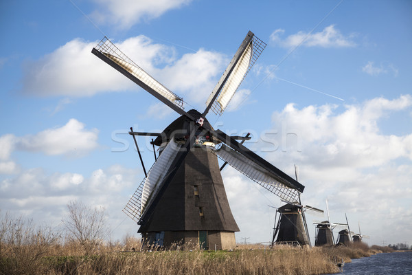 Old mill chalk and flour . The beautiful backdrop of the countryside of Holland. Stock photo © mcherevan