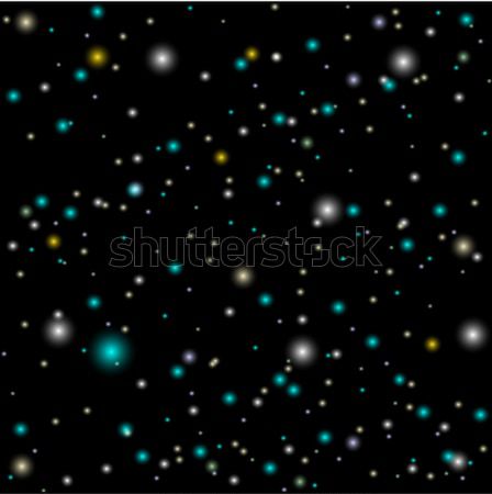 Stars and fireflies on the night sky. Abstract seamless background Stock photo © mcherevan