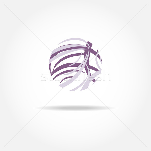 Violet vector logotype for social, web, media and other business company. Stock photo © mcherevan