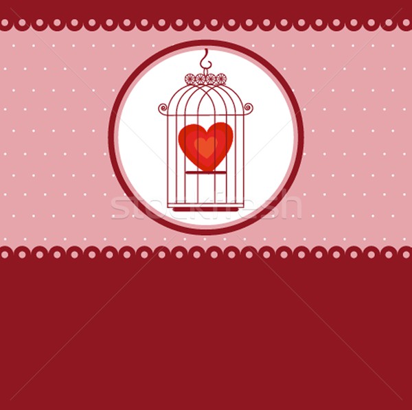 Heart in cage - vector Stock photo © mcherevan