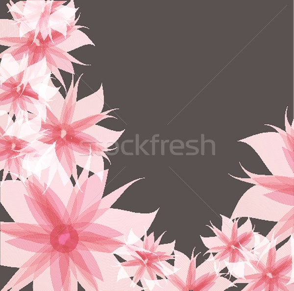 Vintage floral card with handdrawn flowers Stock photo © mcherevan