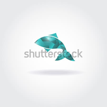 Vector Illustration Of Abstract Blue Fish Vector Illustration