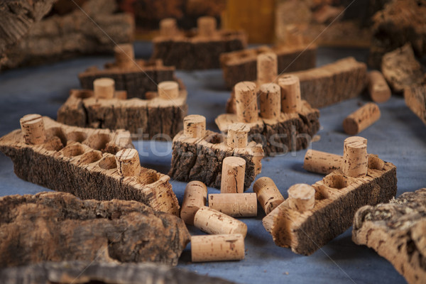 Cork wood and cork for wine Stock photo © mcherevan
