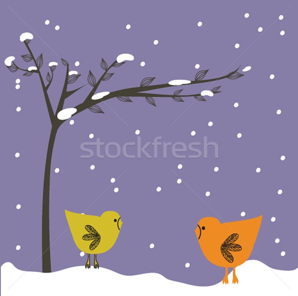 Christmas card with holiday elements. Stock photo © mcherevan